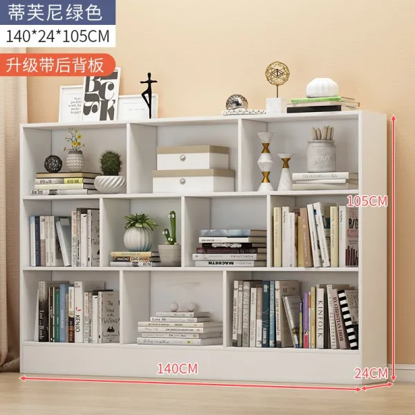 책장 착지 침실 작은 궤 거실 독창적 레이어드 책꽂이, 따뜻함 화이트 140cm 0. 6메터 이하 와이드