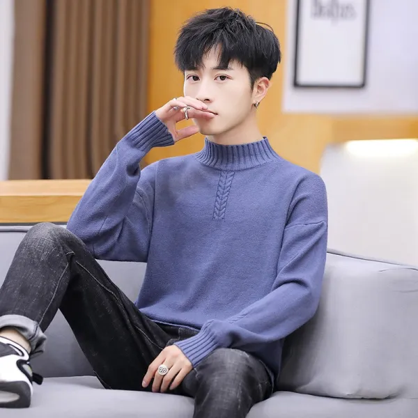 벨라루티 심플 데일리 반폴라 무지 니트