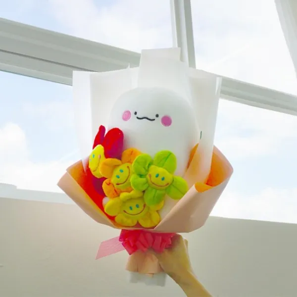 익명이 스마일꽃 인형 꽃다발 [졸업 재롱잔치 학예회 여자친구 기념일]