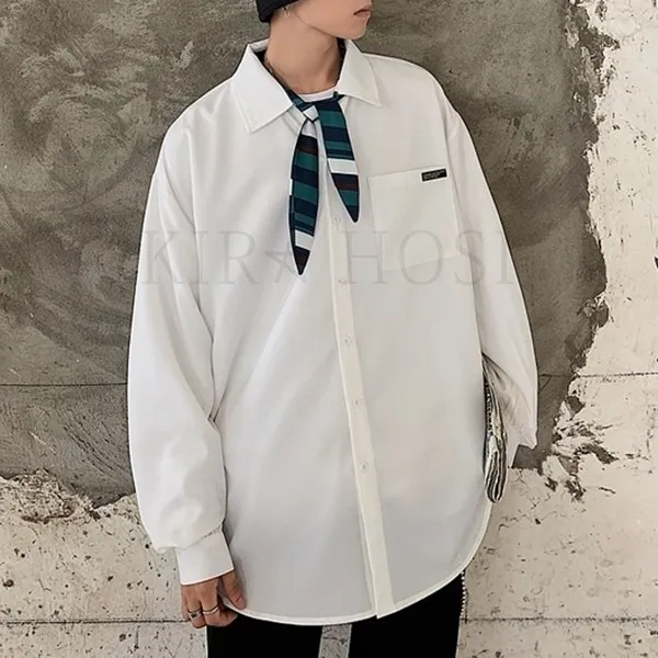Kirahosi 남친룩 캐주얼 남성 셔츠 20대 30대 남방 긴팔 데일리 코디 353호+덧신증정 Auhsuiy