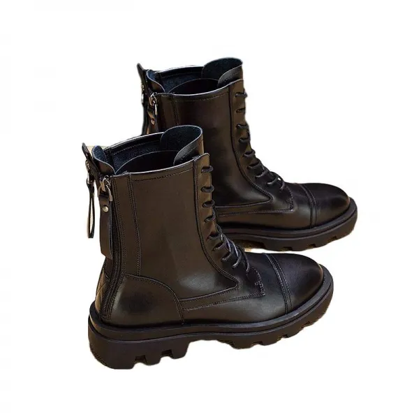 단산 워커부츠 여성 겨울 가을 어텀 무드 싱글 트렌드 가죽부츠