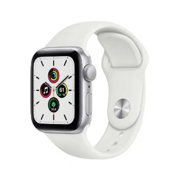 Apple 애플워치 Se Gps 실버 알루미늄 케이스 화이트 스포츠 밴드