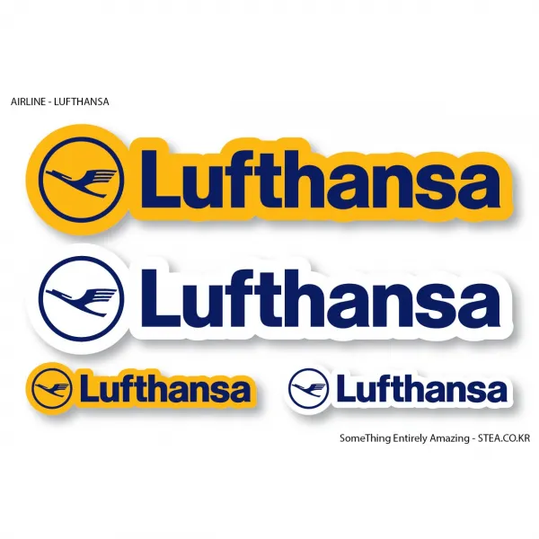 STEA 세계 항공사 로고 스티커SET 스티커, 19 LUFTHANSA