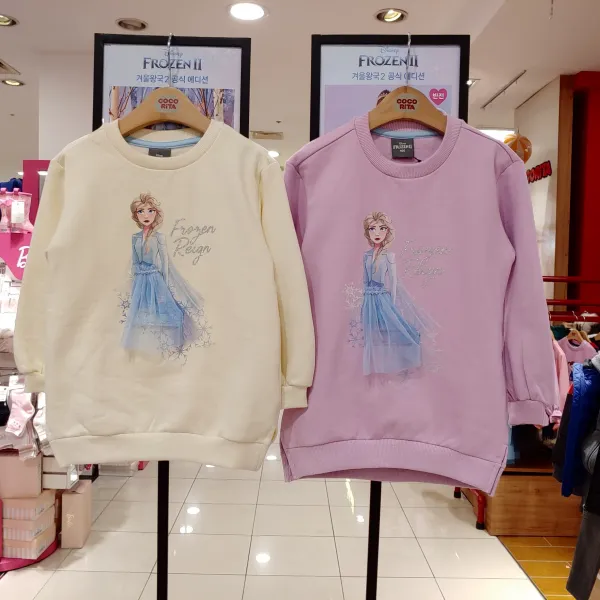 코코리따 New~~~!!! *신상 핵인사템 겨울왕국2 엘사드레스 라이팅 롱맨투맨 Cema 19dd2