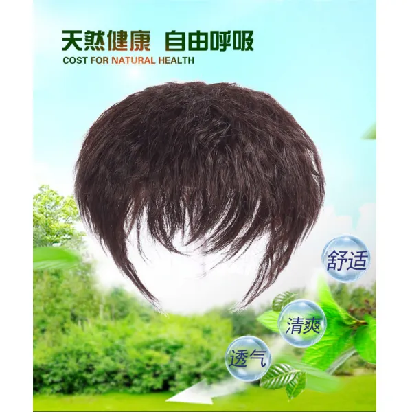 헤어피스 정수리 보발 블럭 옥수수 뜨겁다 머리털을 보충함 숏 롤 중년 가리다 화이트 생머리 여성 4927140599 내추럴 색 숏 면적 7*10