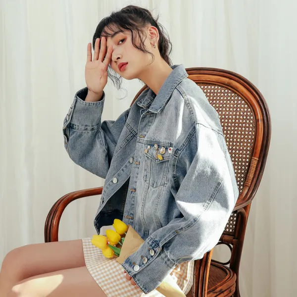 에이프릴래빗 레드 슬림 데님 숏코트 여성가을자켓 04se308