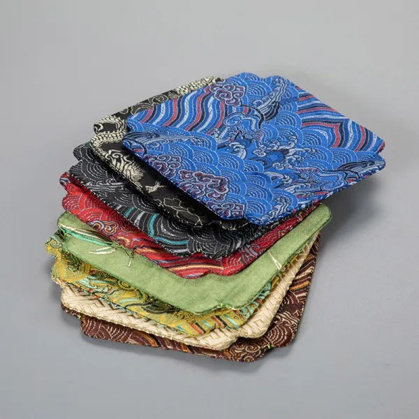 린넨 면포 화상방지 다도용품 구름과 비단 패브릭컵받침 8개입 멜란