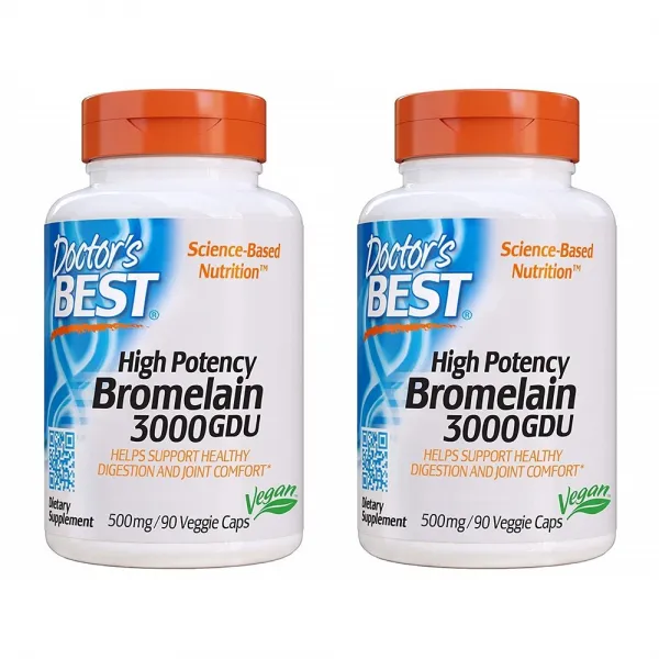 닥터스베스트 하이 포텐시 브로멜라닌 3000 GDU 500mg 베지 캡 90개입 x 2pack, 2개