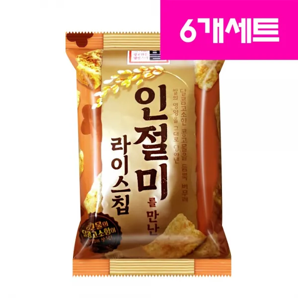 롯데 쌀로별 인절미를 만난 라이스칩60g, 6개