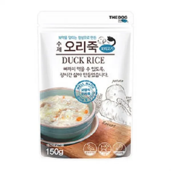 노령견습식사료 수제 오리죽 150g 3개 세트