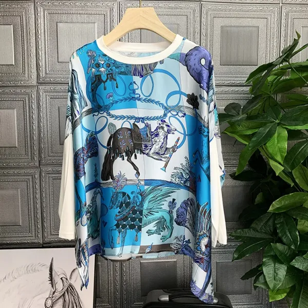 블루코 나오다 나라 봄 여름 할수 없다 적다 일손 N건준마 실크 아방가르드한디자인 32630