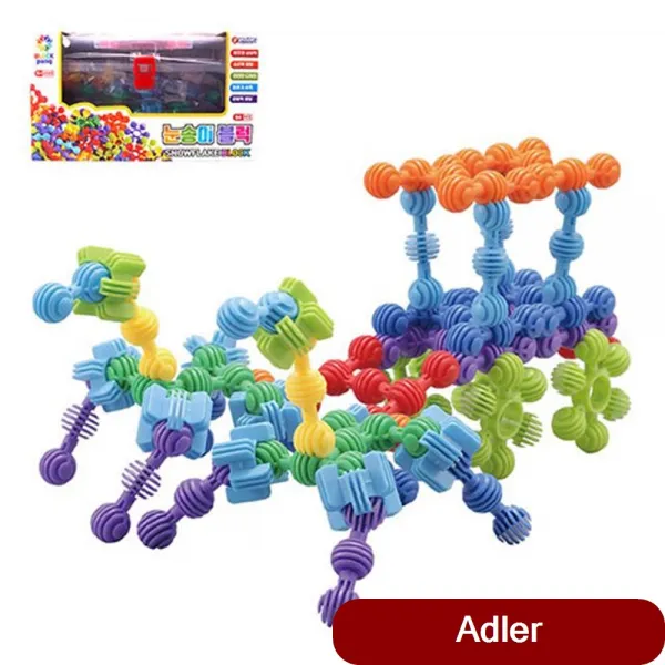 유아 눈송이블럭 64pcs 78441 어린이집 완구 매트 유치원 선물 토이