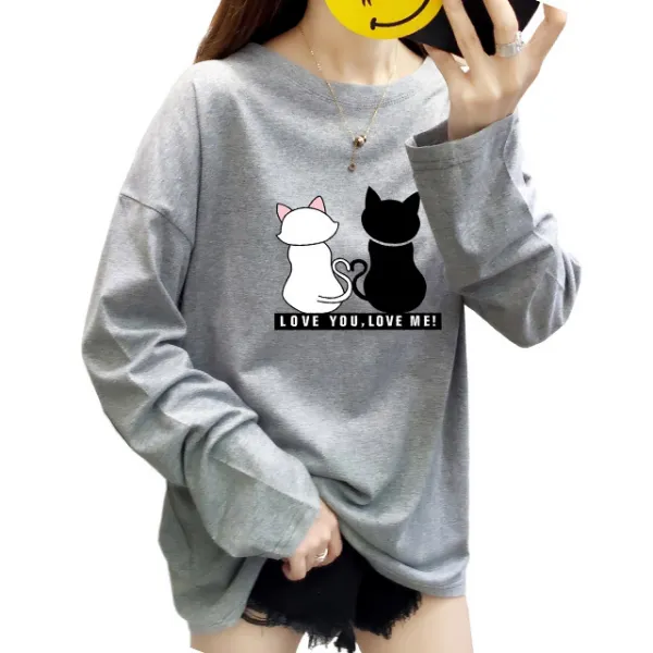 리더스타 여성긴팔티 여성티 루즈핏 자체제작 기모 맨투맨