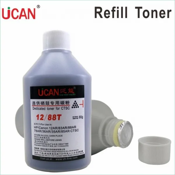 [해외] 리필 TONER POWDER 한 HP 79A 83A 85A 78A 36A 12A CANON 737 725 712 726 728 703 104 UCAN M5025 헌신적 인, 1개, BK 러시아 연방