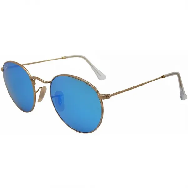 Ray Ban Round Metal Rb3447 112/4l Gold/Blue