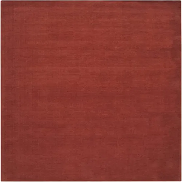 Surya Mystique M-332 과도기 천둥 100 % 양모 파프리카 8 '스퀘어 지역 카펫 (8' Square Paprika)
