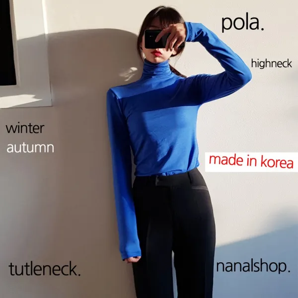 나날샵 폴라티 목폴라 하이넥 티셔츠 여성티셔츠 여성의류 데일리티 데이트룩 여행룩