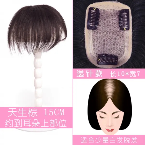 건네주다 바느질용옷핀 위 여성 생머리 덩어리지다 가르마 앞머리 히든 헴라인 가리기 화이트 증발 재다, 1, 침술비 10715cm 생갈색