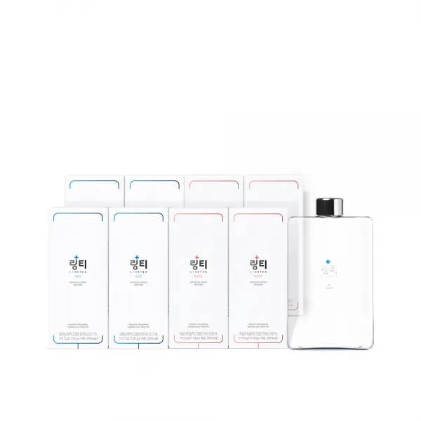 링티 8박스 레몬맛 4박스 복숭아맛 4박스 + 사각보틀 80포 500ml