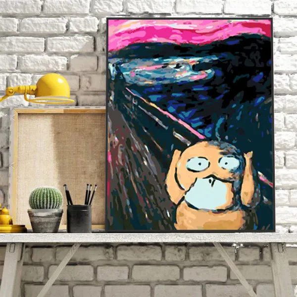 러블리 현우 수빈 Diy 명화그림 디지털 아우성 치다 뚱뚱한 모나리자 Cos 모델 라이크 쿠소 도달 오리 색칠함 인테리림 We164856 원료 _그림붓 _부품 （클래식 ）