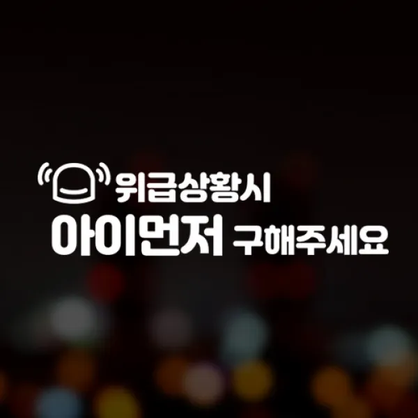 윈스턴 초보운전 아이가타고있어요 아이먼저 극한초보 차량스티커 40종 1개 22.동글 아이먼저1 화이트