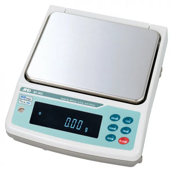 本体 AD 防塵・防水中量級天びん GF-8K2 ≪ひょう量:8.1kg 最小表示:0.1g 皿寸法:270(W)210(D)mm 検定無≫ 본체 A D 방진 · 방수 중량급 저울 GF-8, 1
