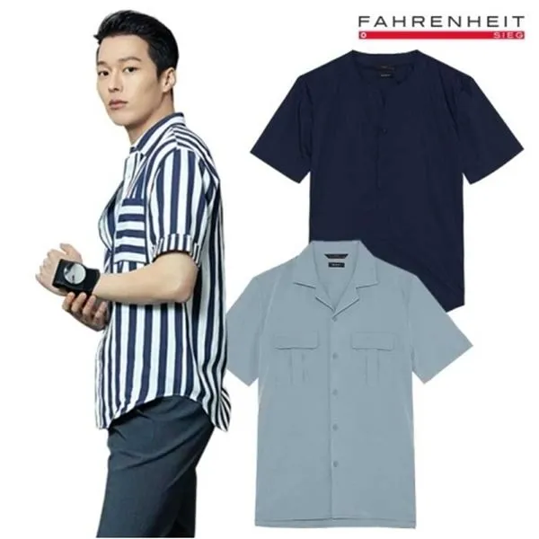 SIEG FAHRENHEIT 여름 캐주얼 반팔 셔츠 택1, 05.FUBAE5737_SK