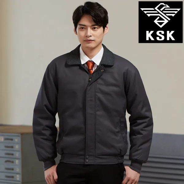 Ksk 09 남성 추동 점퍼 회색 회사유니폼 근무복 가을 겨울 회사 잠바 자켓 빅사이즈 방한복 33p