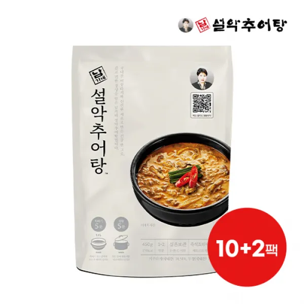 [남가네 설악추어탕] 설악추어탕 10팩 구매시 2팩 더! (450g X 12팩), 1세트