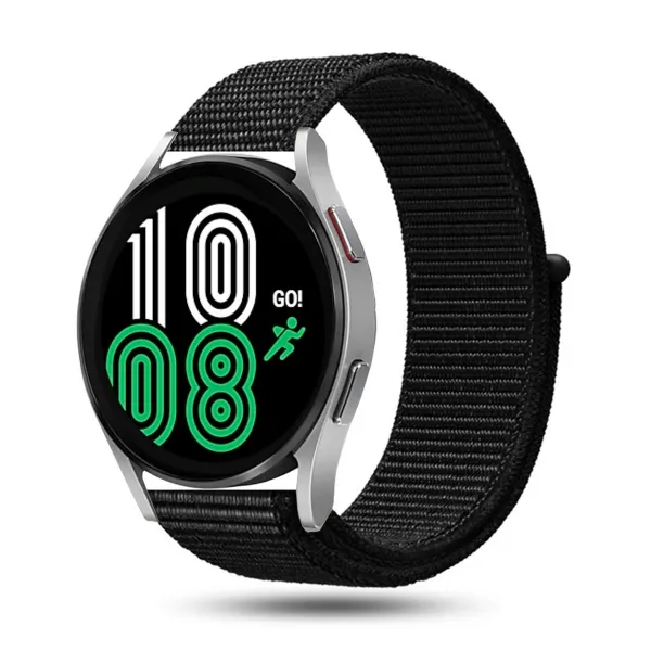 스페이스쉴드 갤럭시워치4 44mm 나일론 모노 밴드 스포츠루프 스트랩 44color 3+1 색상 추가, 01 블랙