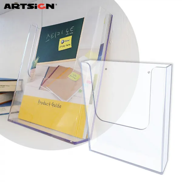아트사인 A4 부착형 다용도케이스0698/안내책자꽂이/아크릴꽂이/팜플렛꽂이/카달로그꽂이, 0698 1개입