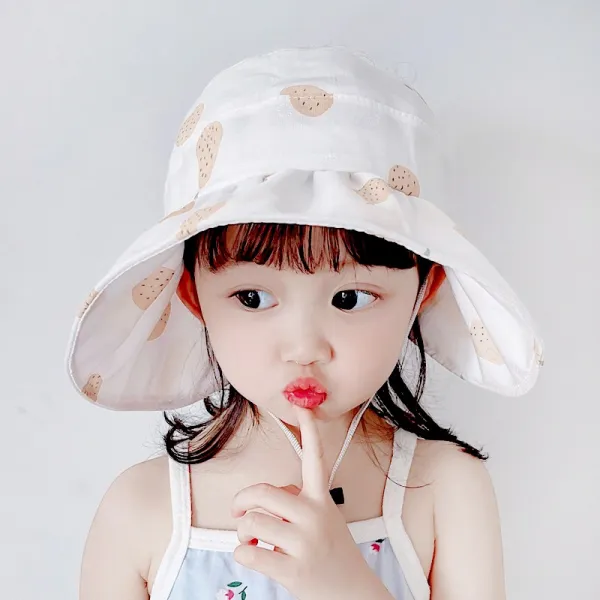 모자 선캡 키즈썬캡 캡모자 아동 모자 여름 아동 모자 캡 유아 썬캡 시원하고 상쾌하다 접을 수 있다 러블리 여아 선캡 피크닉 소풍 모자 조절 가능한 아기 모자 헤어밴드 챙넓은모자