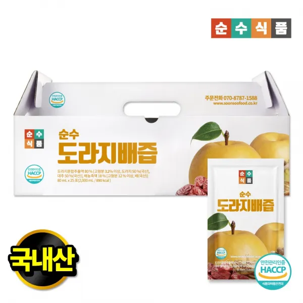 순수식품 도라지배즙 1박스 80ml 25팩