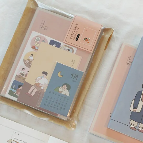 인디고 만년 다이어리 꾸미기 선물 세트 자문자답, 고요한마음다이어리