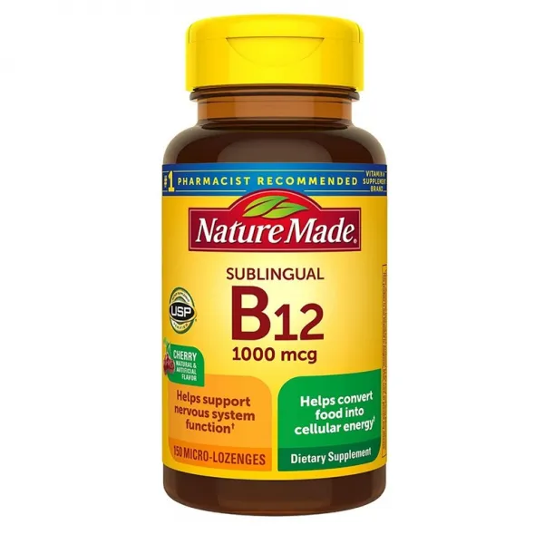 Nature Made 네이쳐메이드 비타민B12 시아노코발라민 1000mcg 150정 악성빈혈 브레인포그, 1mg, 1개
