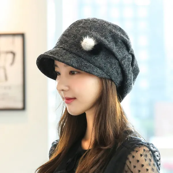 체리플로피 비니 가을 겨울 여성모자 와이어챙 버킷햇 여자 헤어두건 투밍크챙비니 3컬러 