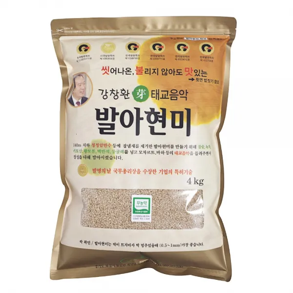 2019년산 햅쌀 강창환 태교음악 무농약발아현미4kg 1개 4kg