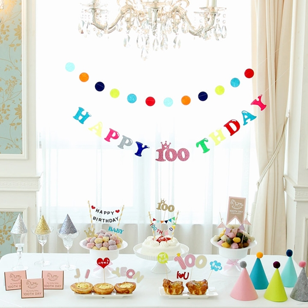 [딜] 유니크한 백일상 & 생일파티 !! 상차림 홈파티용품 모음전, 선택58) 포토현수막-(가로형) A636.폭죽핑크_포토