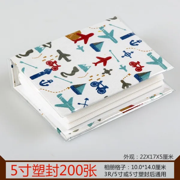 포켓식앨범 5inch액자 200장 아이디어 상큼 3R사진첩 페이지삽입 오촌 성장, T05-5inch200장-비행기