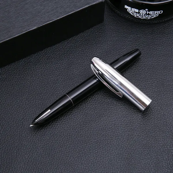 HERO 영웅 만년필 구형 565 암 첨 복고 이리듐 잉크 펜 성인 남자 여사 학생 고전 고전 습자 검은색 0.5mm, 상세페이지 참조, 상세페이지 참조