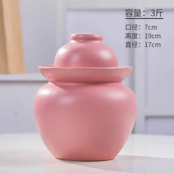 미니항아리 야채를 절이기 뚜껑이 있다 작은항아리 누런색 옹기항아리 상용 고기 보기좋은 물에 잠기다 4874180943, K87-XD -3근 물 룩을 완성했다