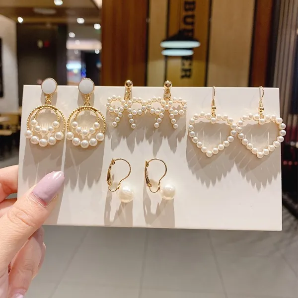 Smalux 드롭귀걸이 귀걸이 새롭게 유행하는 고급스런 메쉬 레드 이어링 프렌치 드롭