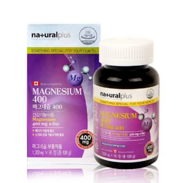 네츄럴플러스 마그네슘 영양제 눈떨림 마그네슘400 임산부 어린이 2만원대선물 마그네슘추천 90정 1200mg