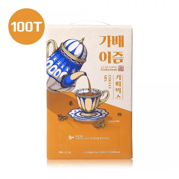 레귤러 커피믹스 100T 가배이즘-고급스틱커피, YTN 연합뉴스, 채널A 등 TV광고중 강철부대 협찬, 100ea