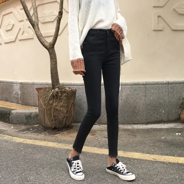 머머다 하이웨스트 스키니진 슬림핏 청바지 데님팬츠 여성17 WBB17 578818131593_9uDZ