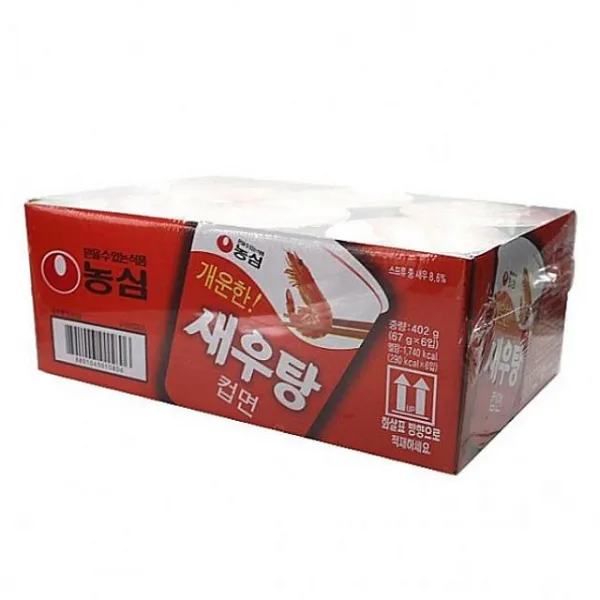 디자인그룹 티에스 농심새우탕컵면67gX6개입 1박스 컵라면, 1