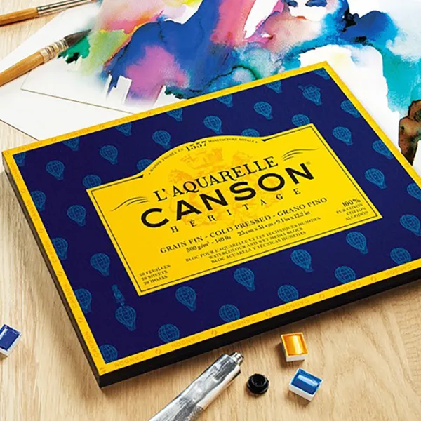 캔손 헤리티지 스케치북 300g, 1면제본(패드) 300g 세목 23x31cm(CA720-007)