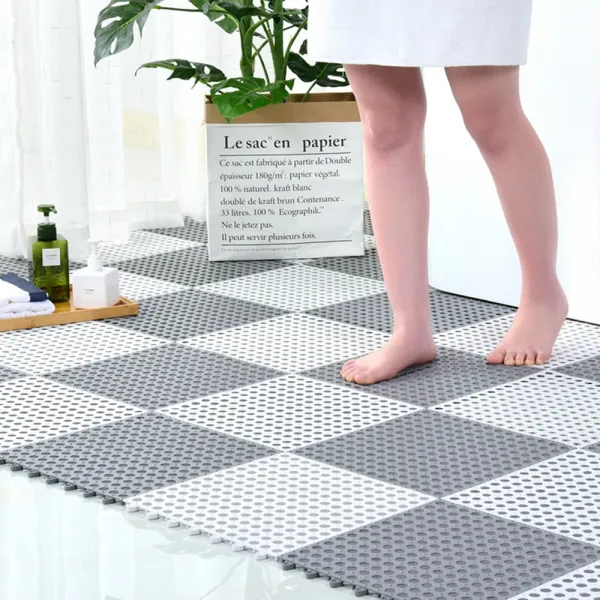 봄햇살 다용도실바닥 베란다 세탁실 건식화장실 물빠짐 욕실미끄럼방지 매트 10장 20개 그레이