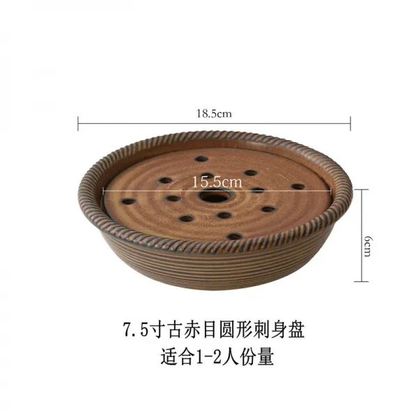 크리에이티브 접시 몸을 찌르고 건조하다 빙판 연어 호텔 분자 요리 경지를 표현했다 야채 자기식기 팬시 2532051018, 7.5 인치 옛적 맨눈 원형 줄기 빙