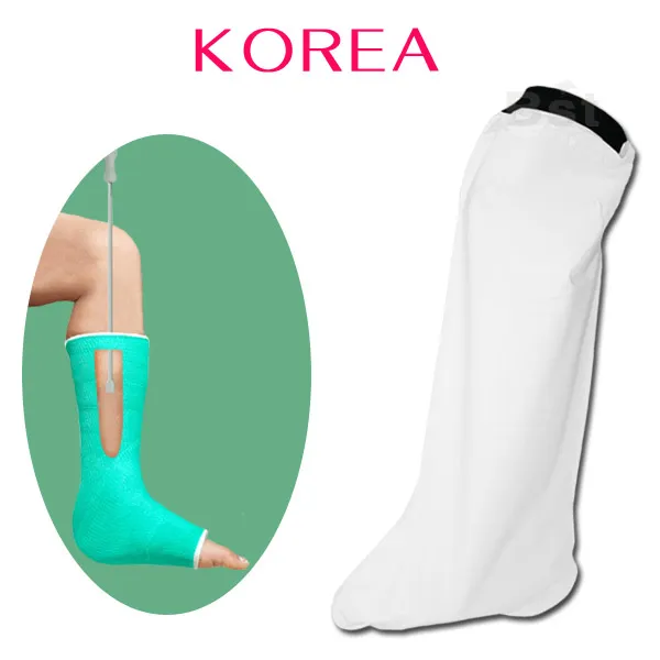헬스데이 다리 기브스 방수팩 방수포 방수커버 완벽방수, 1개, 깁스방수커버 다리L60 + 깁스긁개 1개